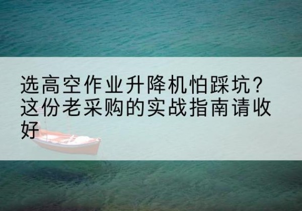衡水高空作业升降机厂家推荐-选高空作业升降机怕踩坑？这份老采购的实战指南请收好